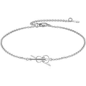 Sterling Silver Cello & Violin Music Bracelet Gift for Women